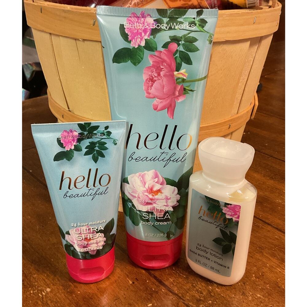 Bath & Body Works HELLO BEAUTIFUL Ultra Shea Body Cream Lot Of 3